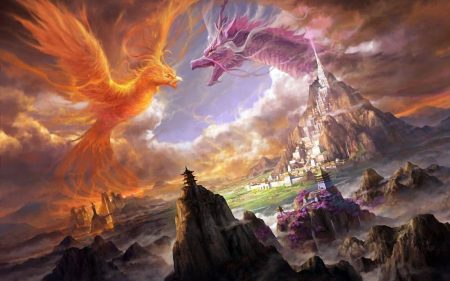 Dragon and Phoenix Fantasy Art Painting 1 18c710c3 f53c 4c66 9d69 be54d4dbcebc - 0 Creative Fantasy Art Mind - Blowing Images in 2024